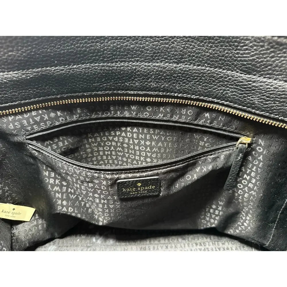 Kate Spade: Black Leather Large Tote